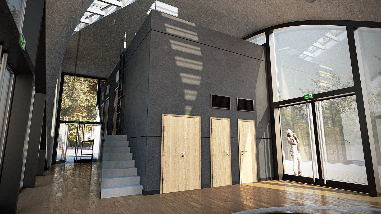 Innenansicht: Einblicke in den Cube (Bild: C³ – Carbon Concrete Composite)