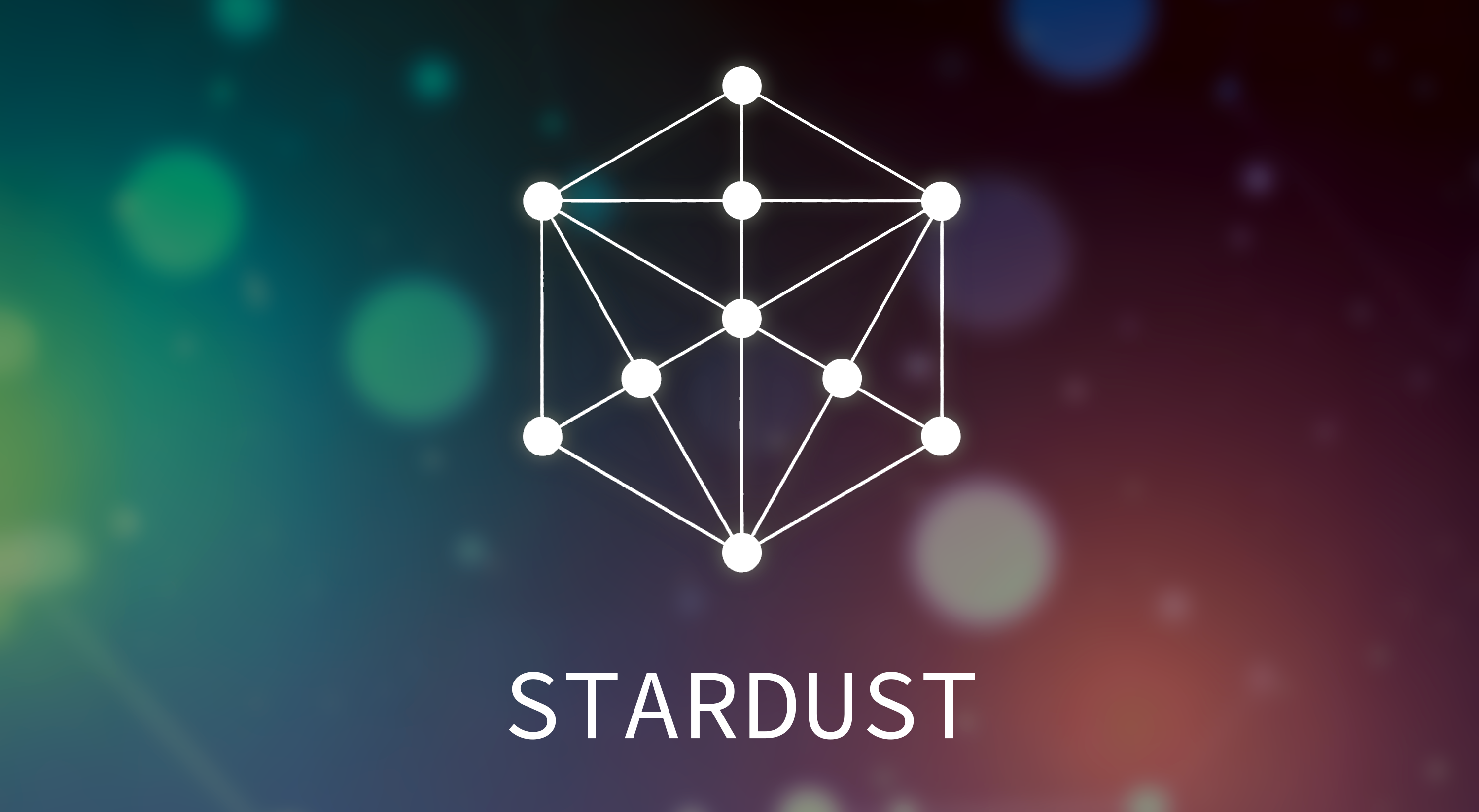 Logo mit Sternen und dunklem Hintergrund, der an einen Sternenhimmel erinnern soll